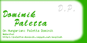 dominik paletta business card